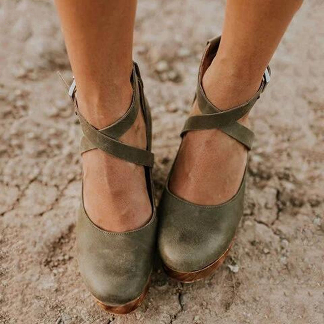 Jocelyn | Women's Buckle Strap Platform Heels