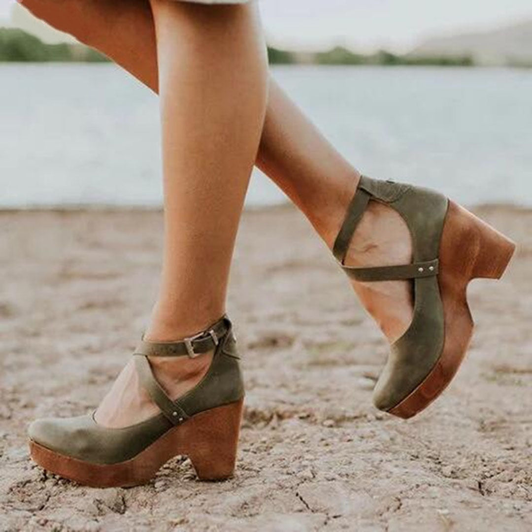 Jocelyn | Women's Buckle Strap Platform Heels