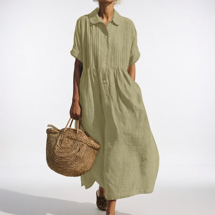 Lysandra Lightweight Shirt Dress for Summer, view 9 - Elena Harper