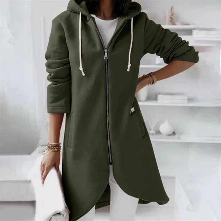 Zoe Women's Longline Hooded Jacket, view 3 - Elena Harper