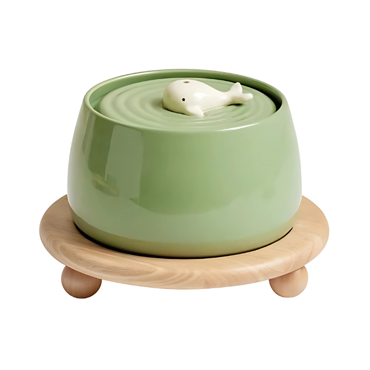 Siporia Automatic Ceramic Pet Water Fountain for Cats & Dogs