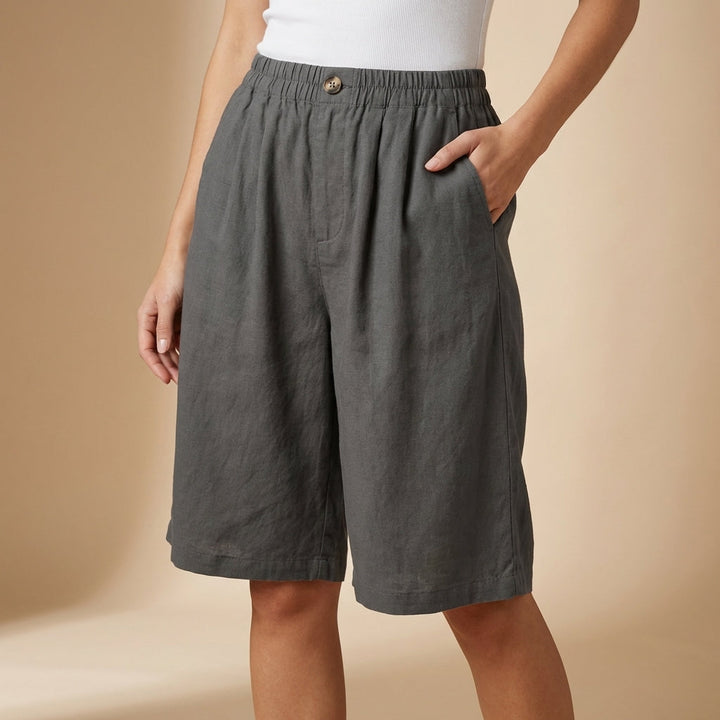 Yvette | Relaxed Fit Elastic Waist Pocket Shorts