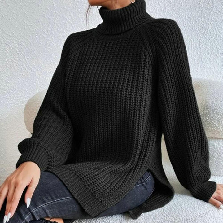Trendy Knitted Turtleneck Sweater for Women