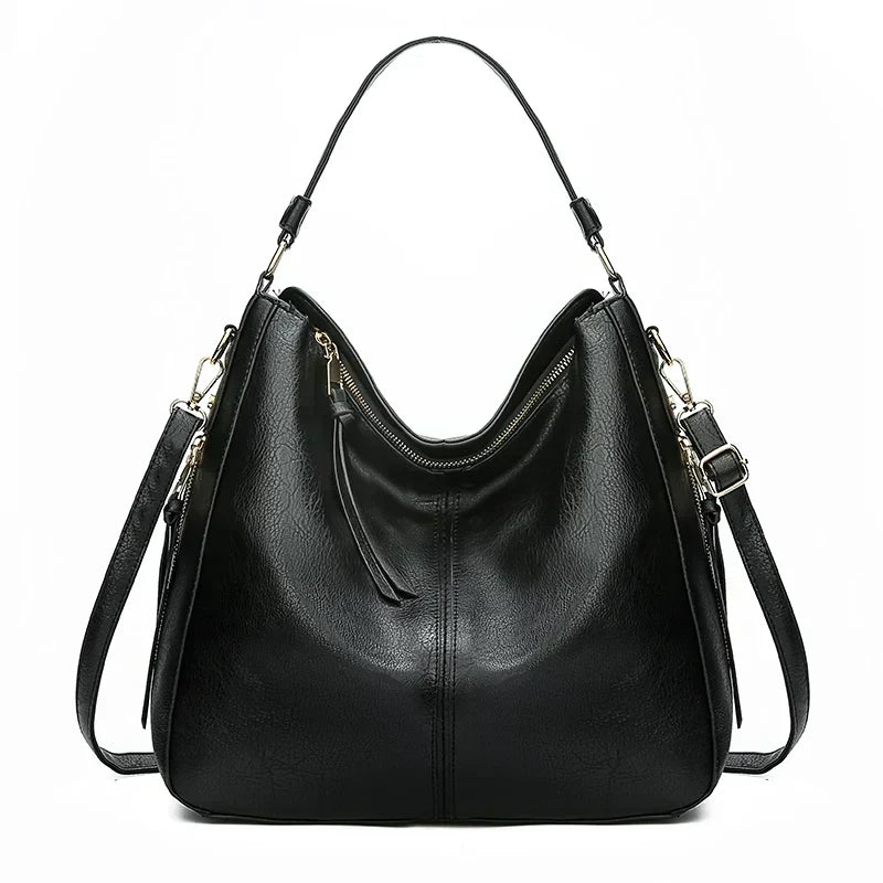 Gudborg | Elegant and Spacious Everyday Bag in Classic Black