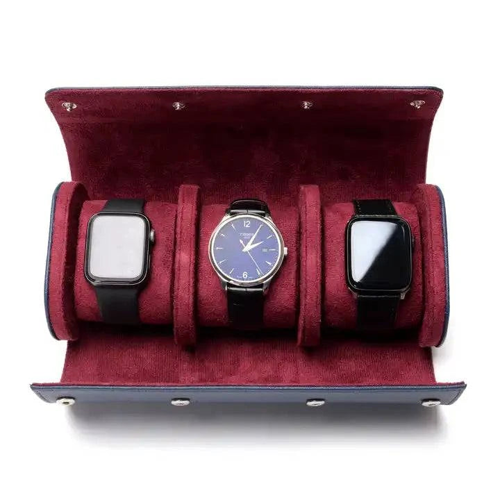 Emma & Rose Manhattan Rhys™ watch holder on a display stand, showcasing elegant watch storage for jewelry and accessories.