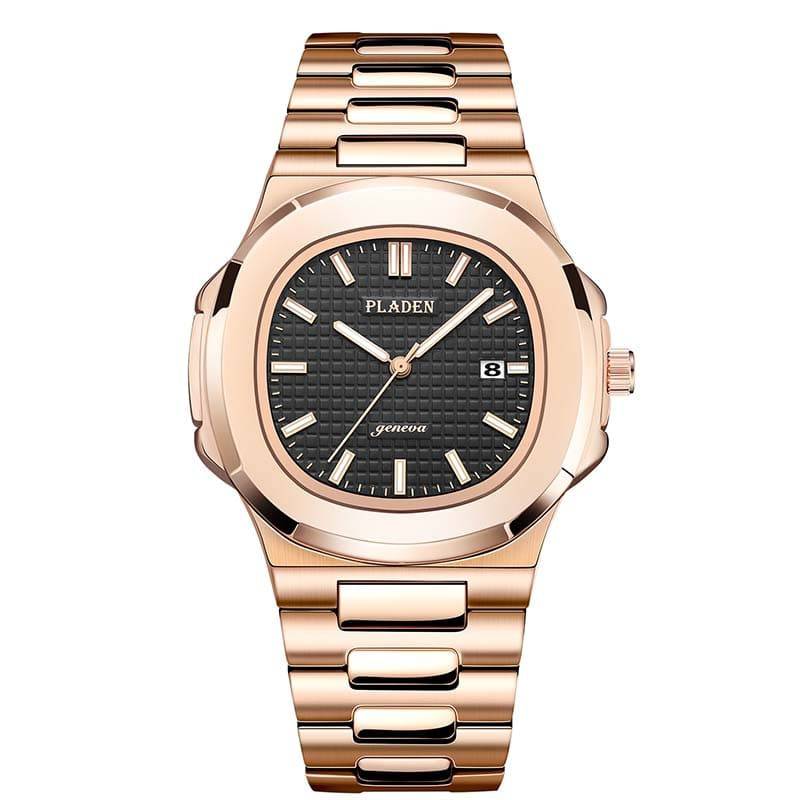Roland™ stainless steel watch by Emma & Rose Manhattan featuring a sleek silver band and minimalist dial design.