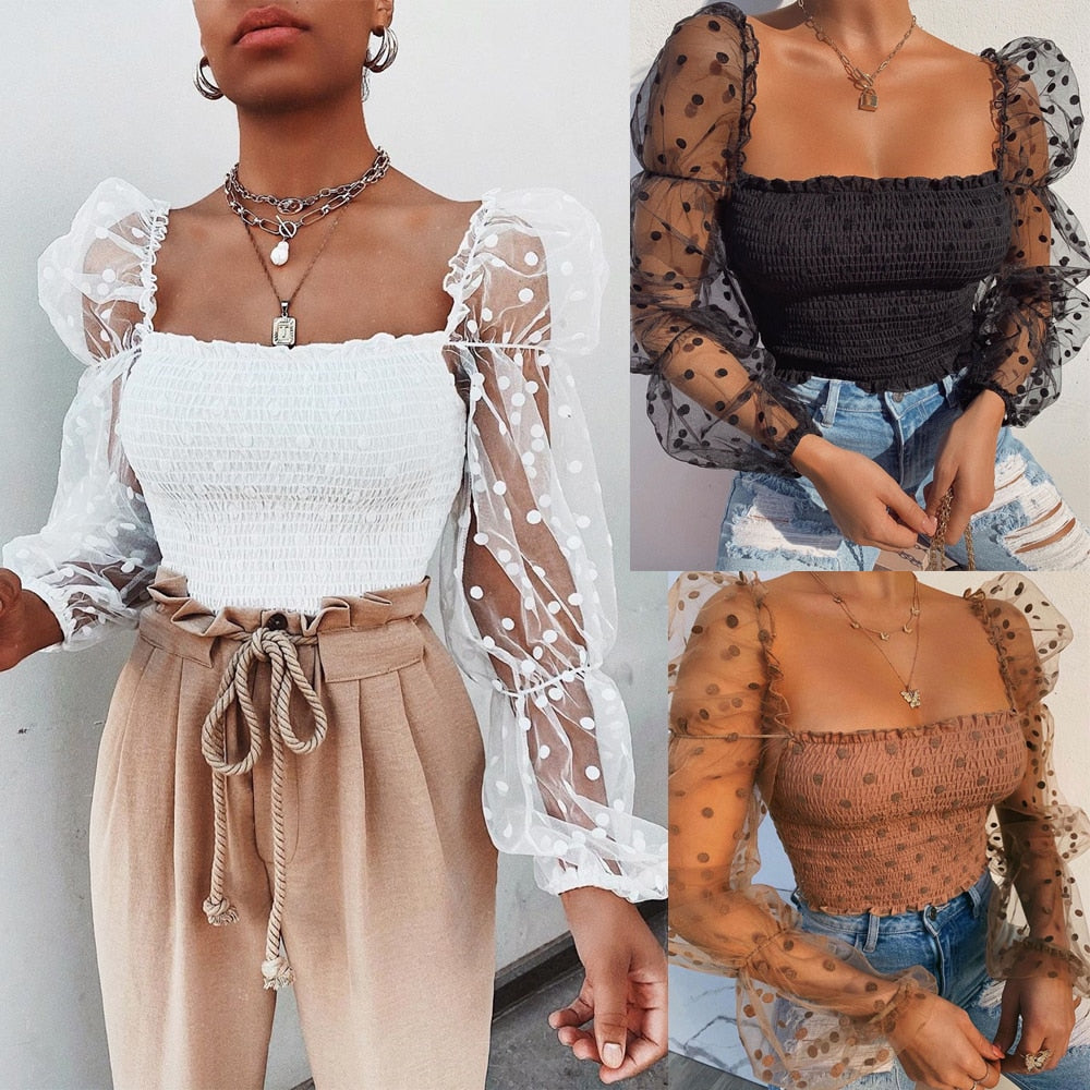 Tiffany Top with Mesh A unique and stylish women's top, view 5 - Elena Harper