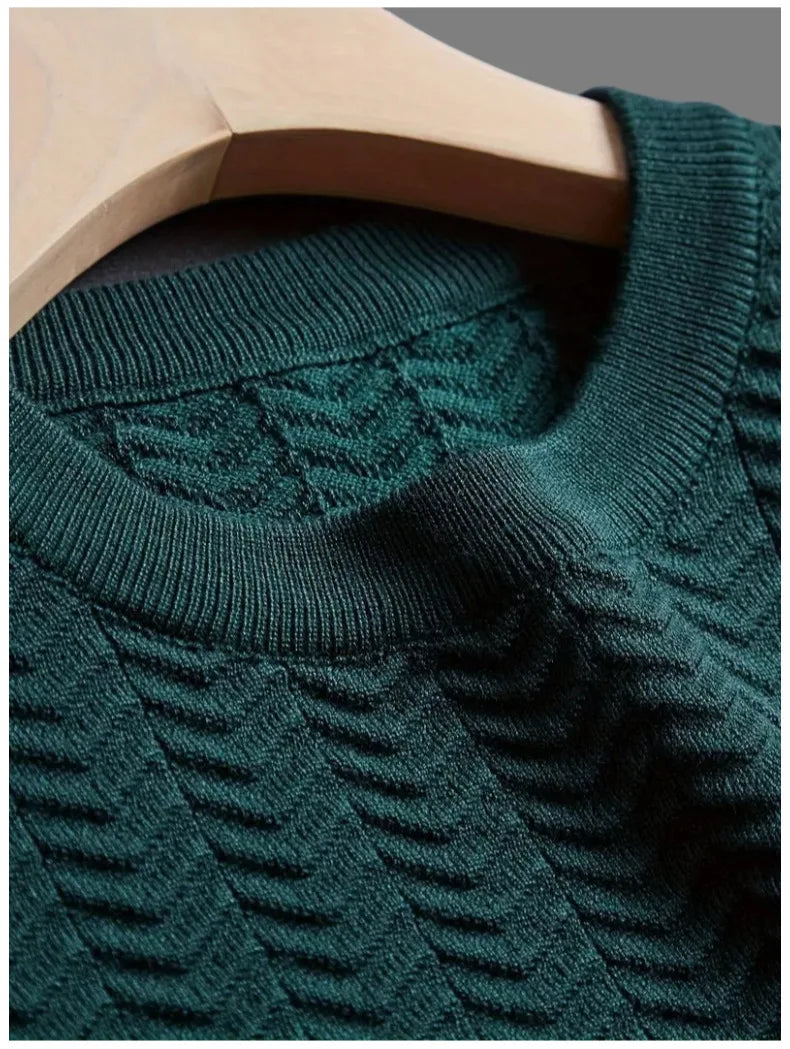 LAURENT MONACO | TEXTURED KNIT T-SHIRT FOR MEN