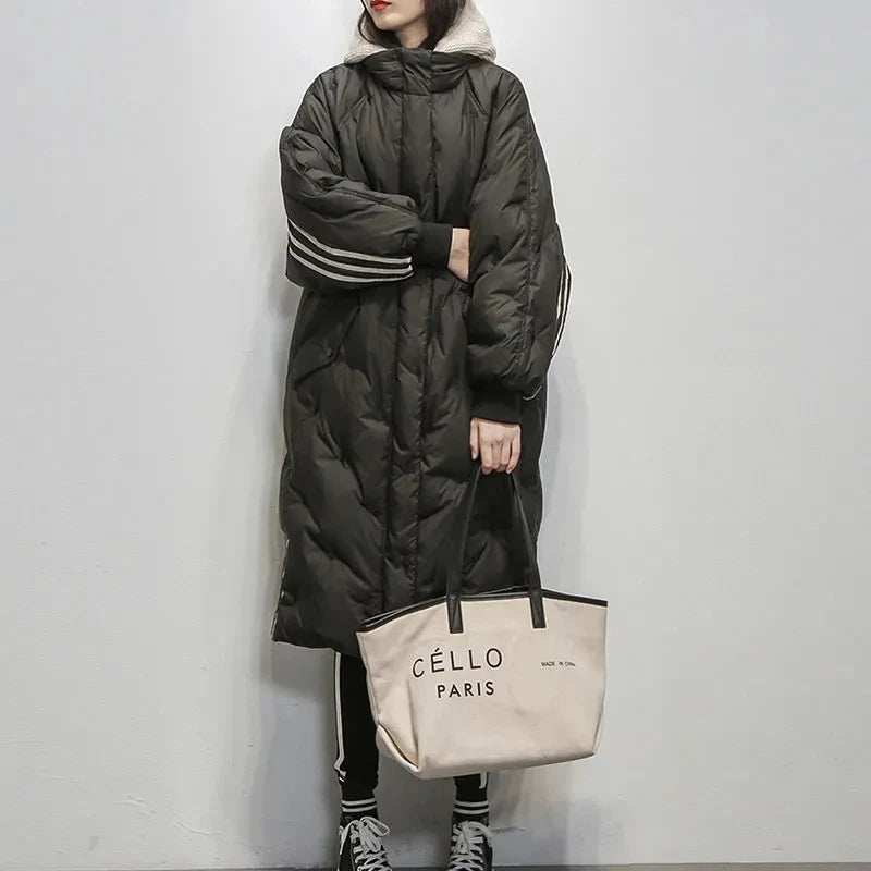 Lesley Quilted Coat with Hood, view 2 - Elena Harper