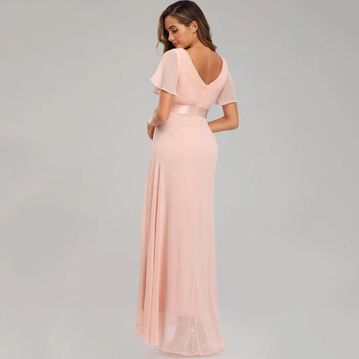 Lelia Flowing Chiffon Dress, view 10 - Elena Harper