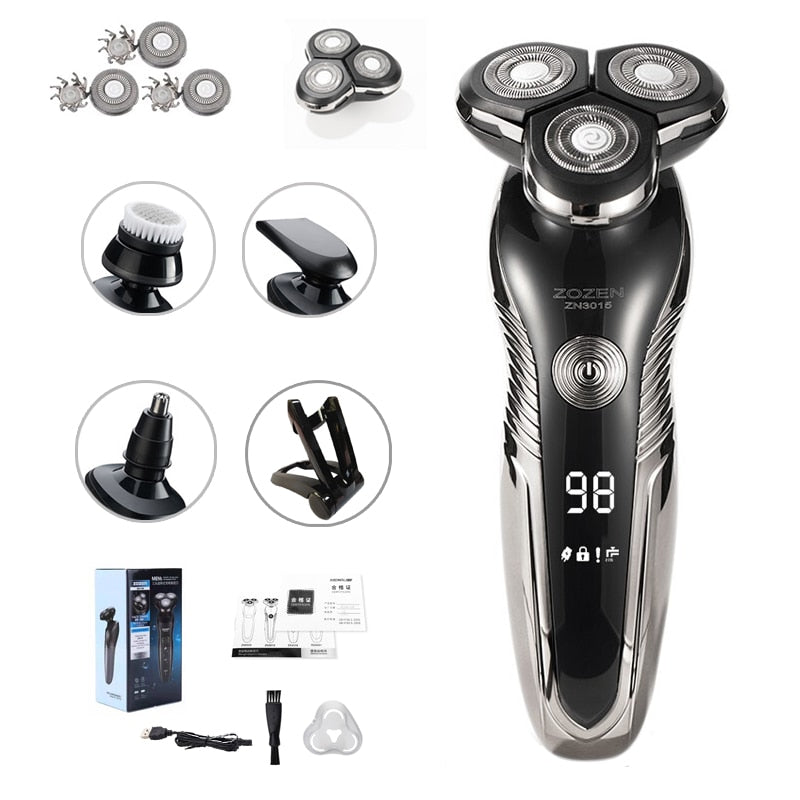 Rechargeable wet and dry shaver