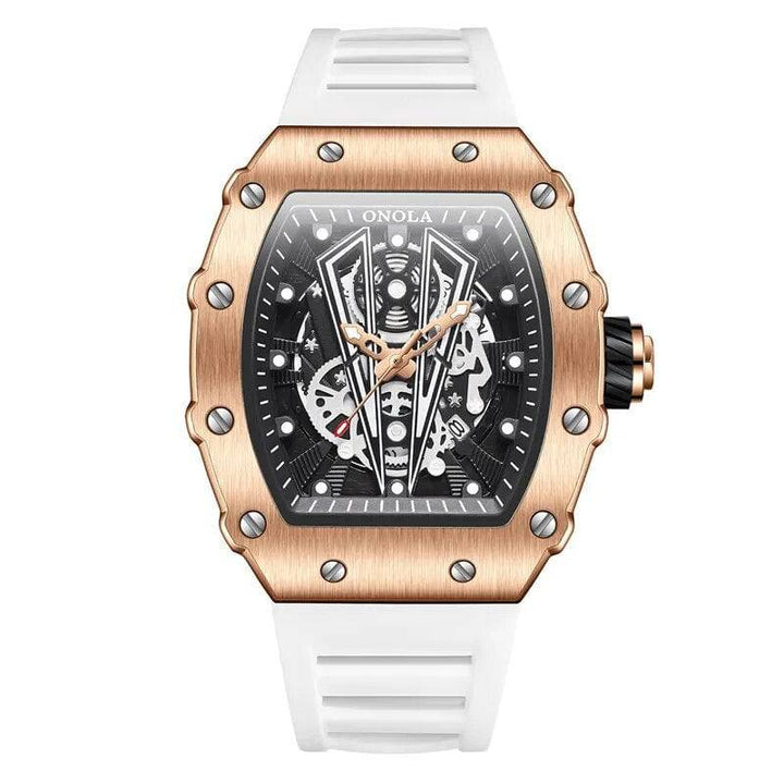 Nadine™ Onola watch by Emma & Rose Manhattan featuring a sleek design with a round dial and metallic strap.
