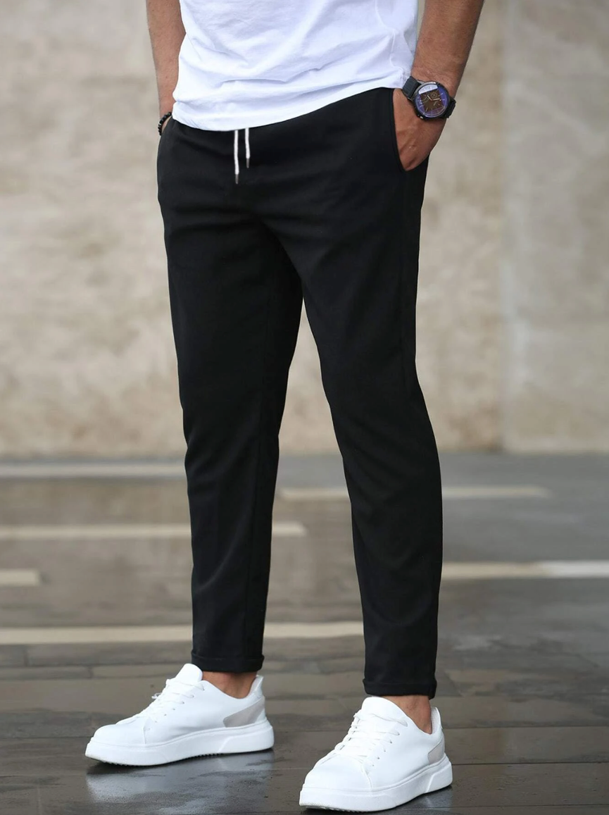 Jogging Slim Fit Premium Men – Casual Fitted Pants with Drawstring