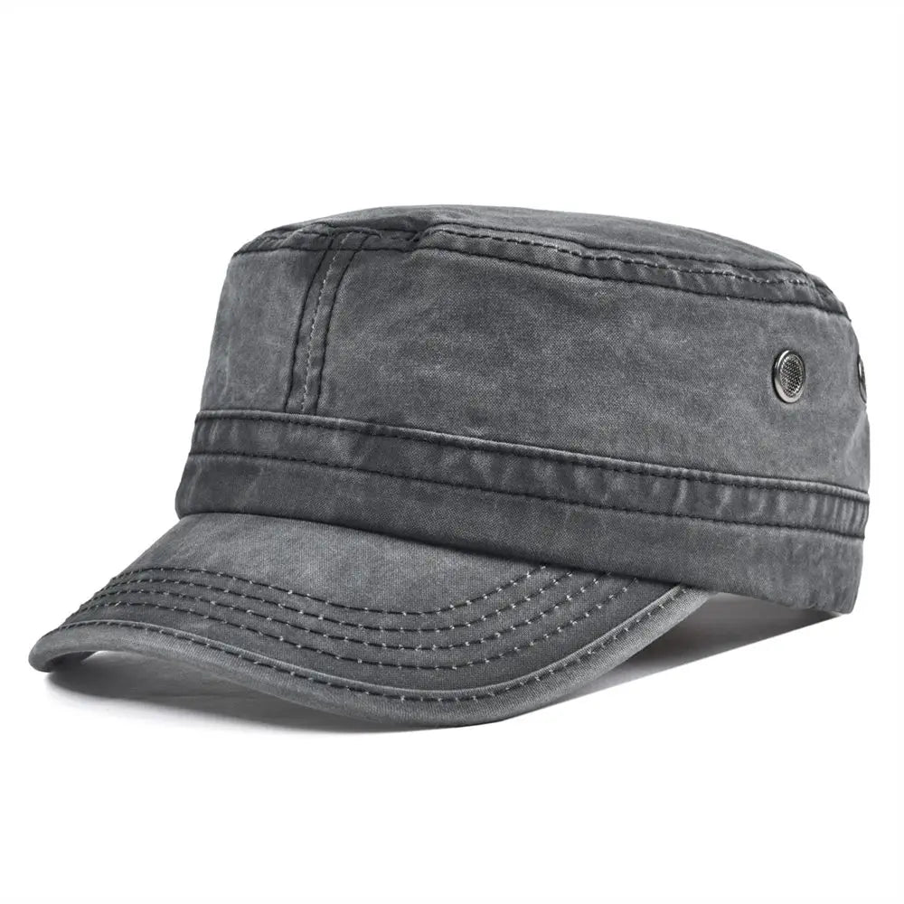 Manenti Adjustable Flat Baseball Cap, view 4 - Elena Harper