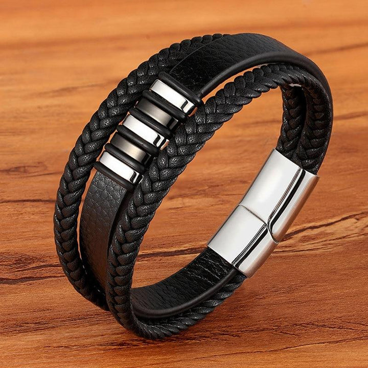 Men's Leather Bracelet - Timeless and Stylish Accessory