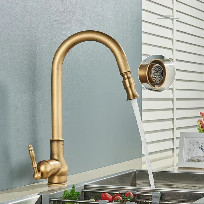 TimelessFlow - Antique Brass Kitchen Tap