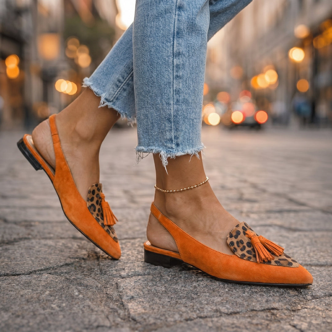 Eliza™ | Elegant Slingback Sandals with Tassels