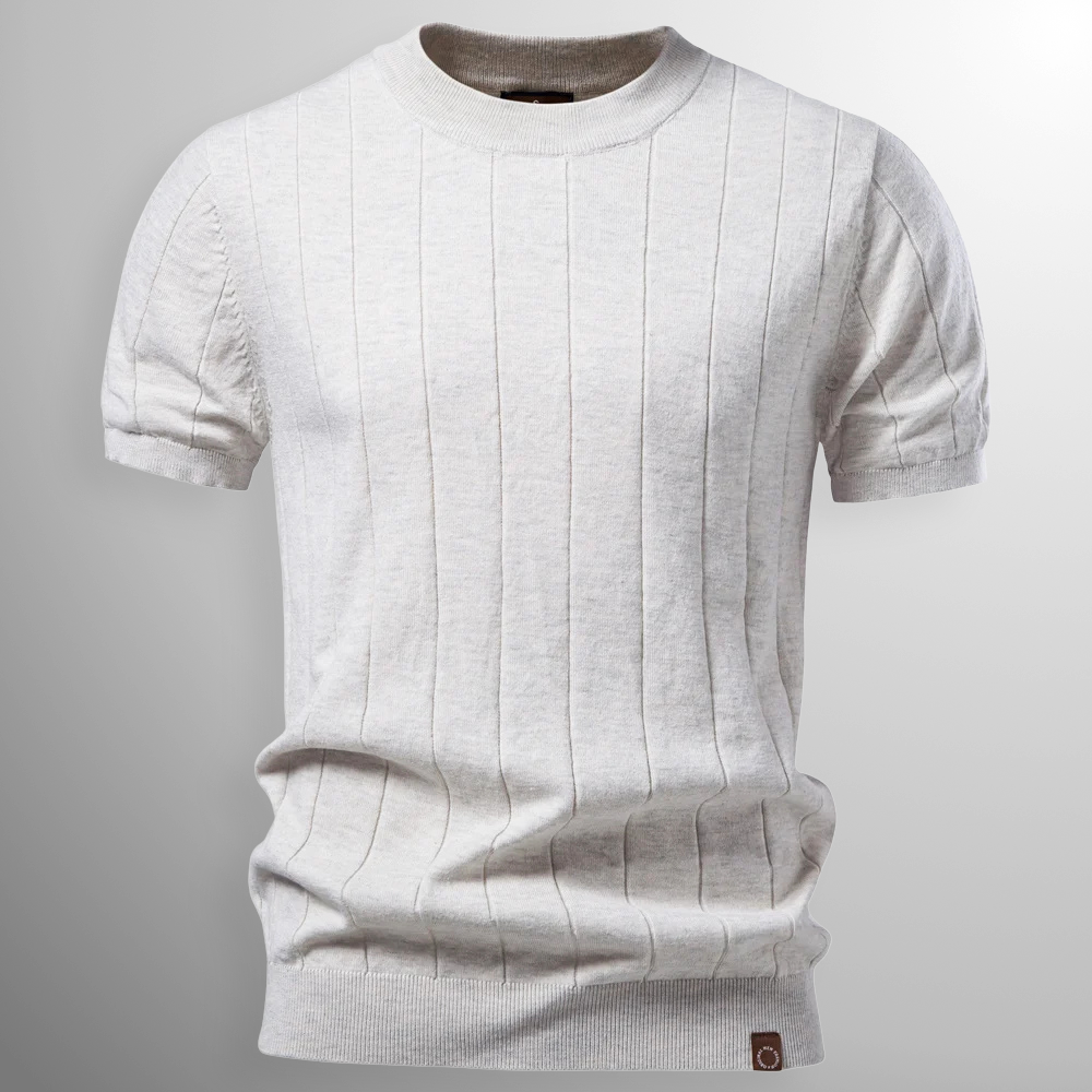 LAURENT MONACO | MEN'S KNIT PULLOVER T-SHIRT