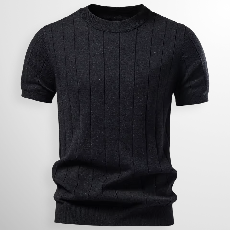 LAURENT MONACO | MEN'S KNIT PULLOVER T-SHIRT