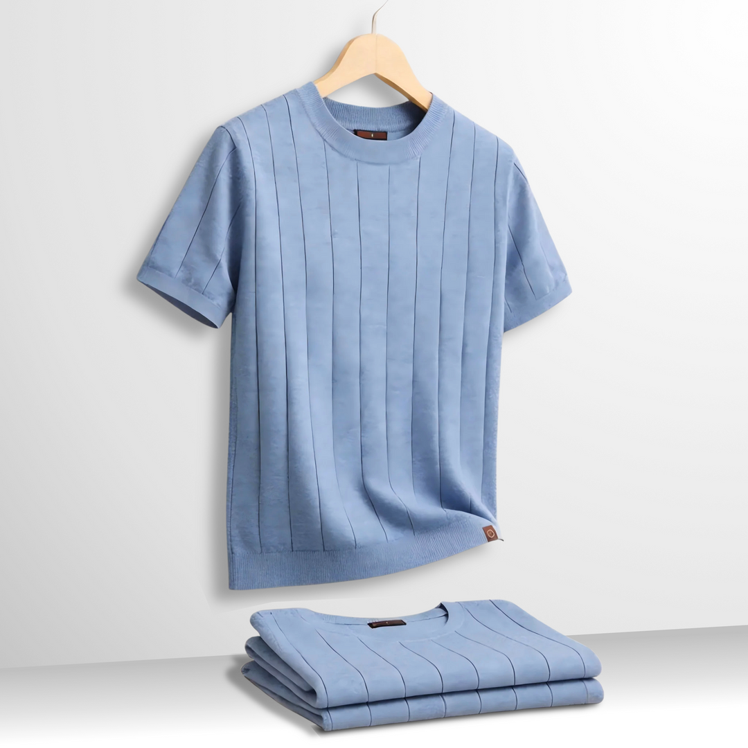 LAURENT MONACO | MEN'S KNIT PULLOVER T-SHIRT