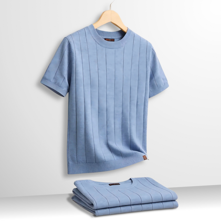LAURENT MONACO | MEN'S KNIT PULLOVER T-SHIRT