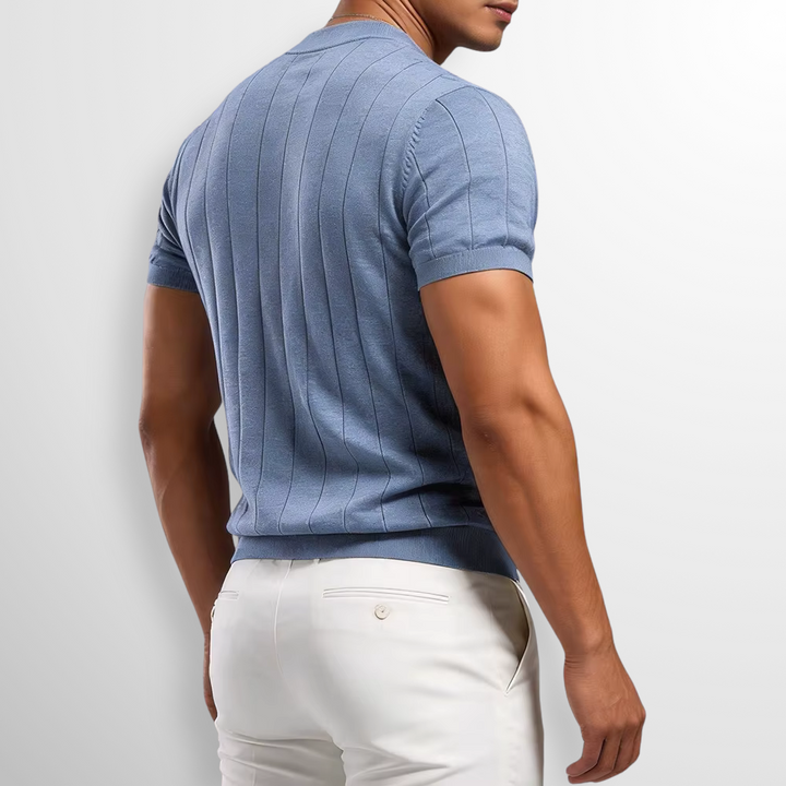 LAURENT MONACO | MEN'S KNIT PULLOVER T-SHIRT