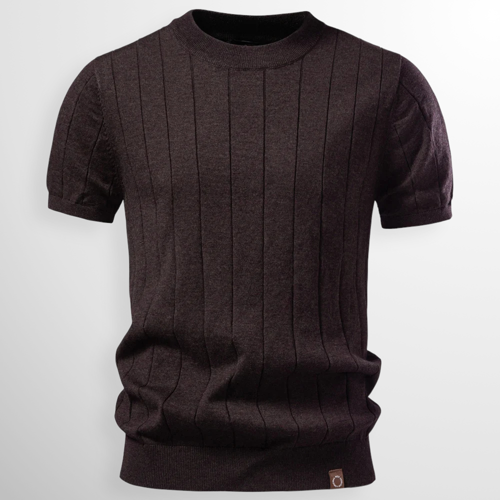 LAURENT MONACO | MEN'S KNIT PULLOVER T-SHIRT