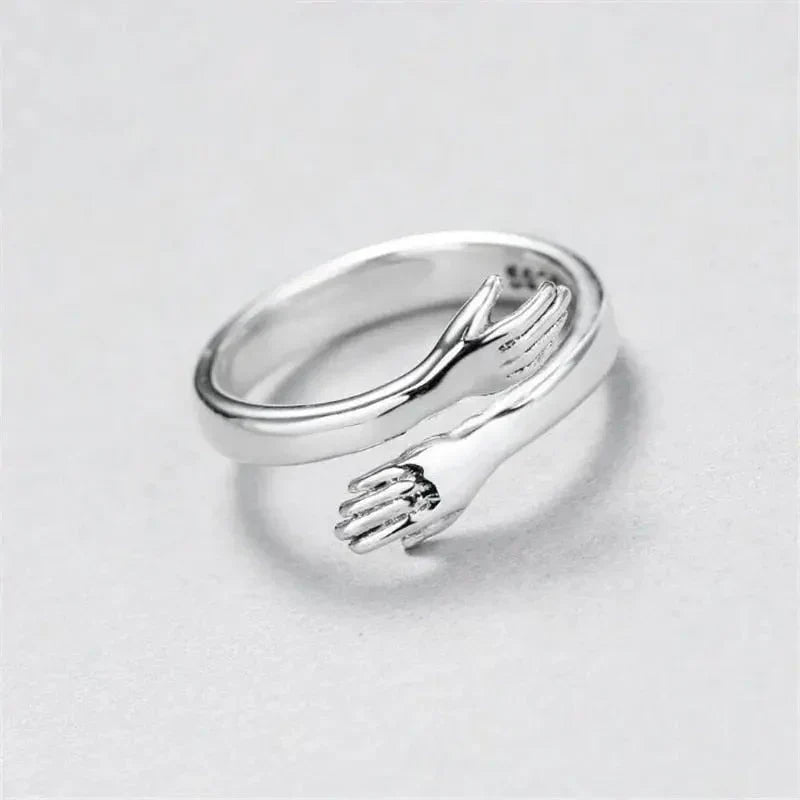 Refined silver ring with adjustable band