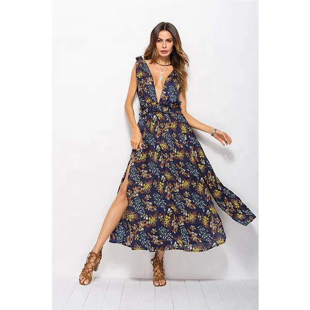 Lourie Elegant Maxi Beach Dress - Elena Harper