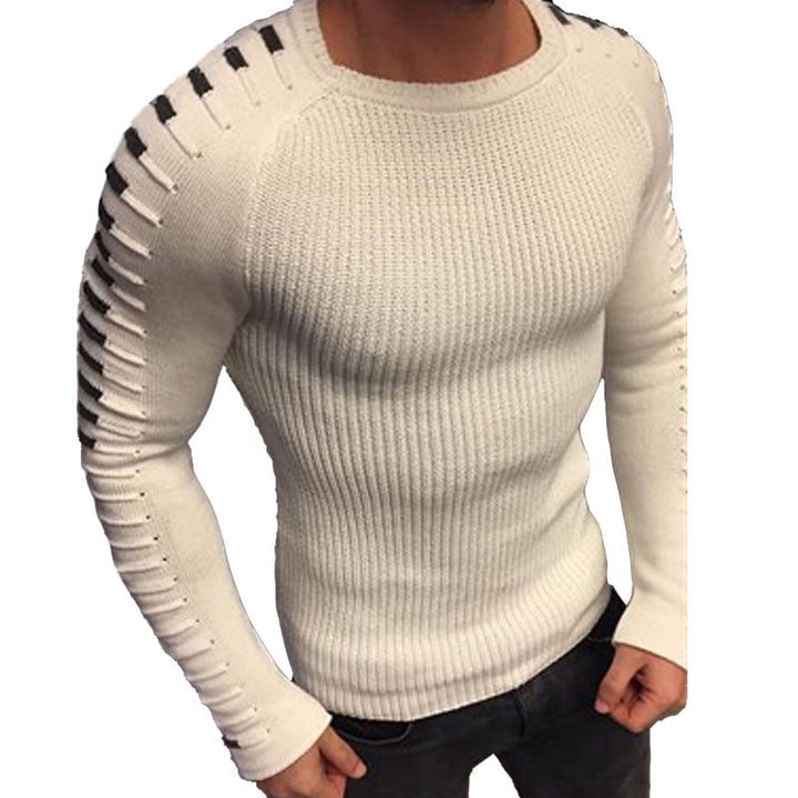 Men's Knitted Jumper with Stripe Details – Lukas Autumn Edition