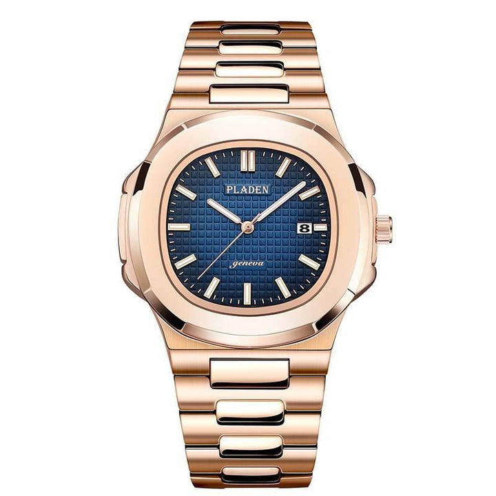 Roland™ stainless steel watch by Emma & Rose Manhattan, showcasing a sleek, modern design with a silver-tone face and band.