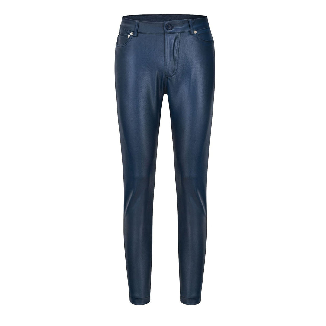 Leather Stretch Pants with High Waist Raffaela, view 8 - Elena Harper