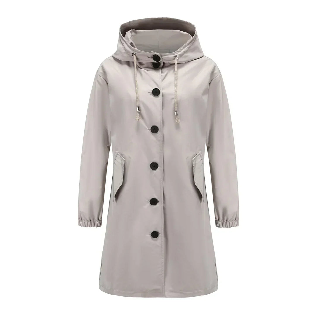 Stylish Windproof Trench Coat Livia, view 6 - Elena Harper