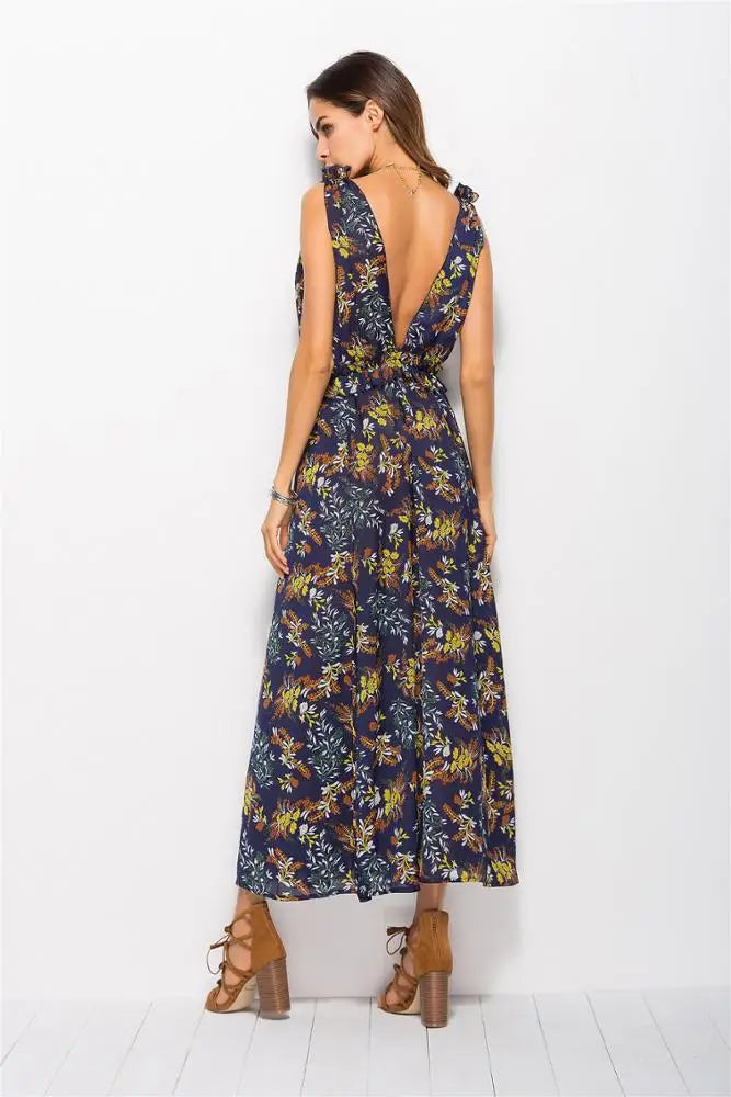 Lourie Elegant Maxi Beach Dress - Elena Harper