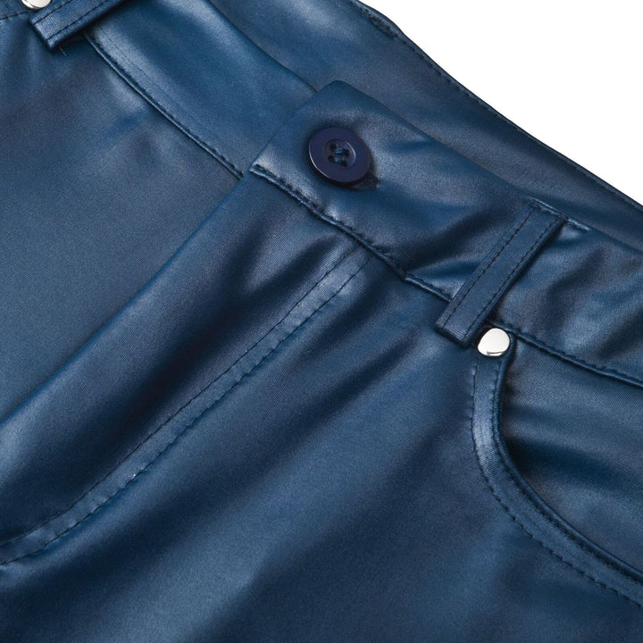 Vegan Leather Stretch Pants with High Waist – Raffaela