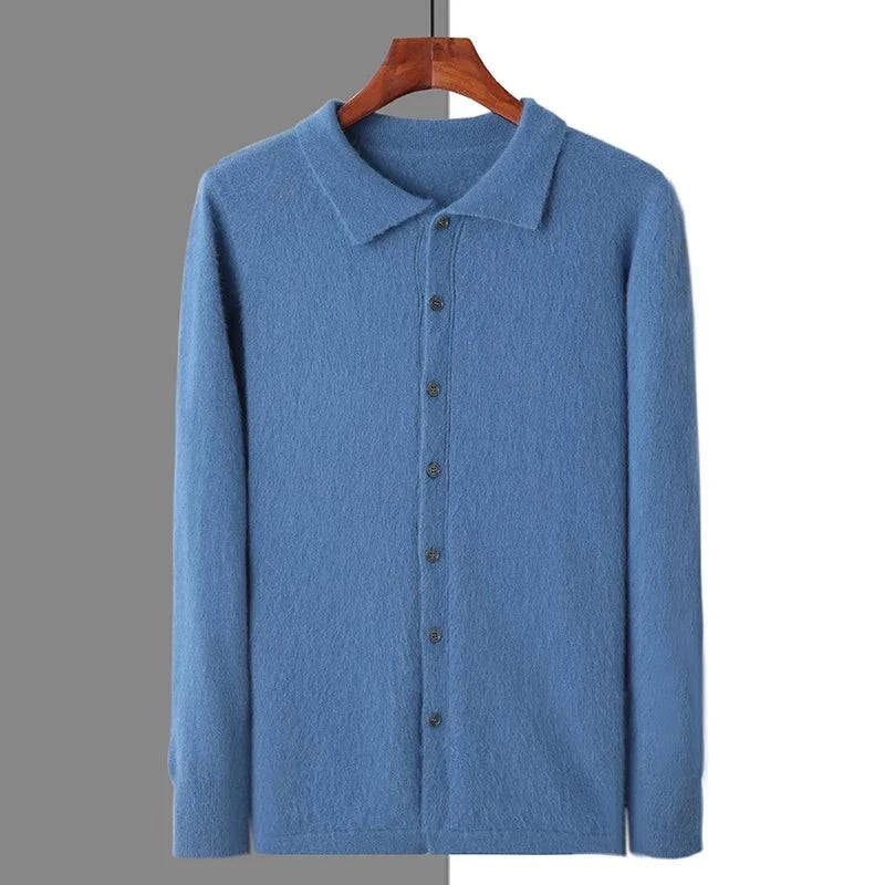 Emma & Rose cashmere knit button polo — premium knitwear