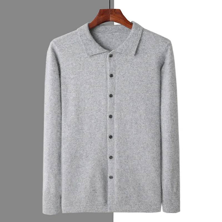 Emma & Rose cashmere knit button polo — premium knitwear