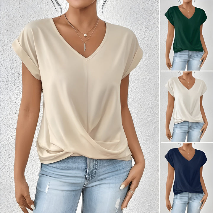 Kathrina | V-Neck Twist Front Top