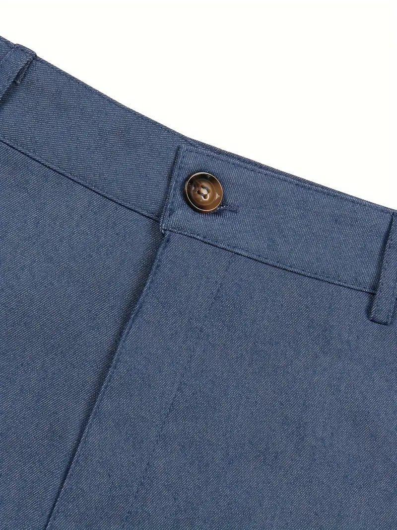 Men's Pants Modern Straight Leg Elastic Waist with Stretch Comfort