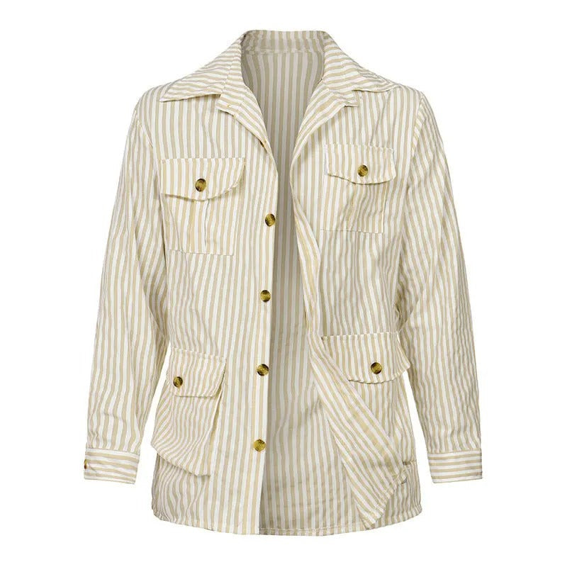 Men's Jacket Tailored Fit Zip Pockets with Belt
