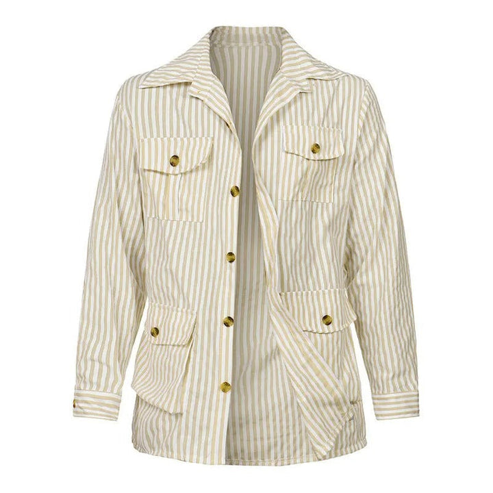 Men's Jacket Tailored Fit Zip Pockets with Belt