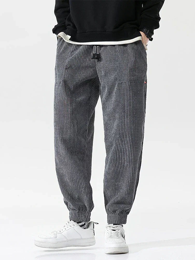 Men's Jogging Pants Relaxed Fit with Side Pockets and Drawstring Waist