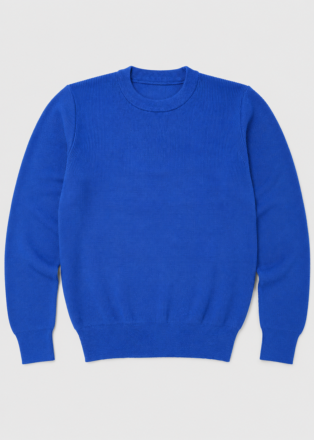 Men's Sweater Knitted Rib Pattern Long Sleeve Regular Fit with Comfortable Fit