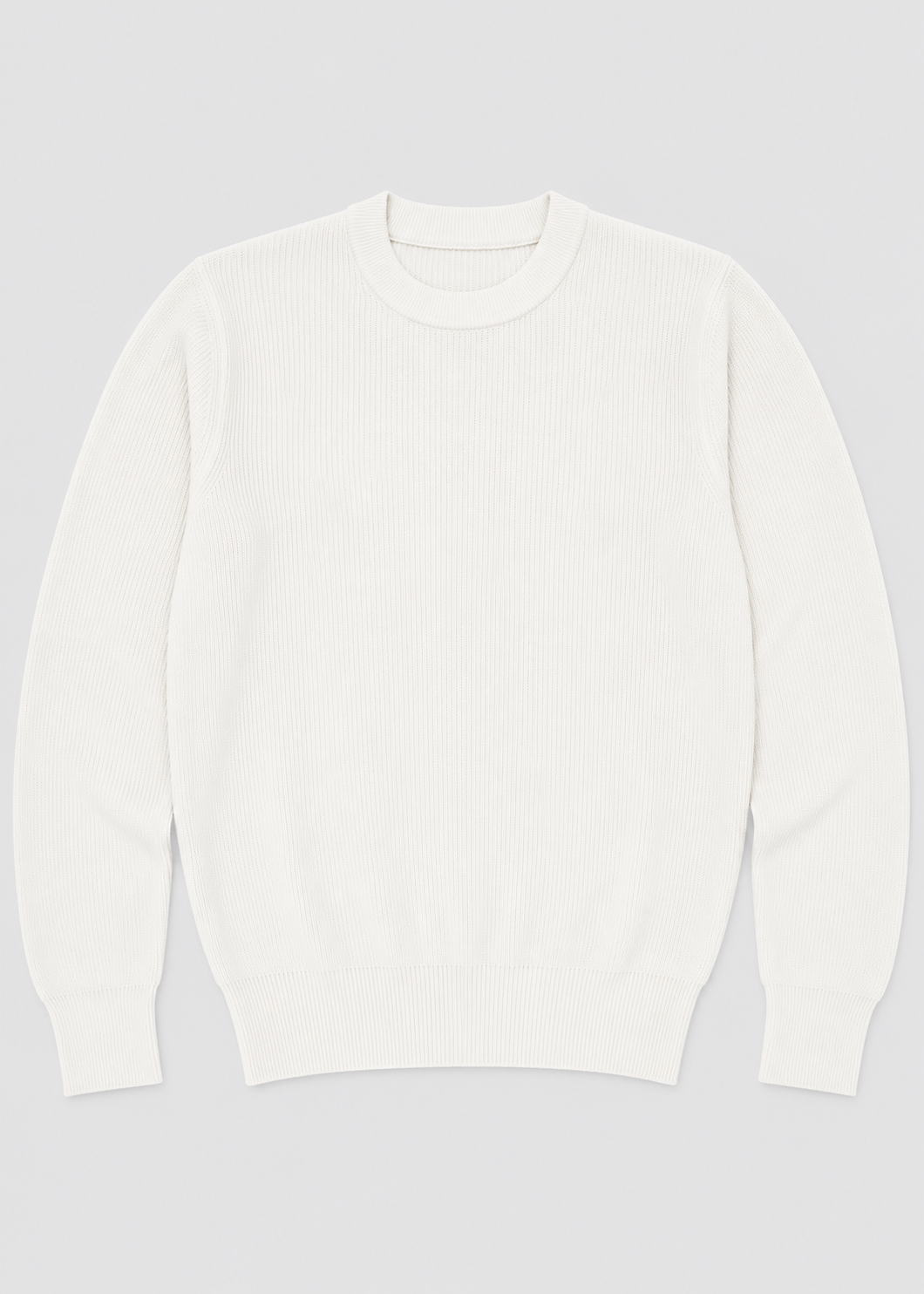 Men's Sweater Knitted Rib Pattern Long Sleeve Regular Fit with Comfortable Fit