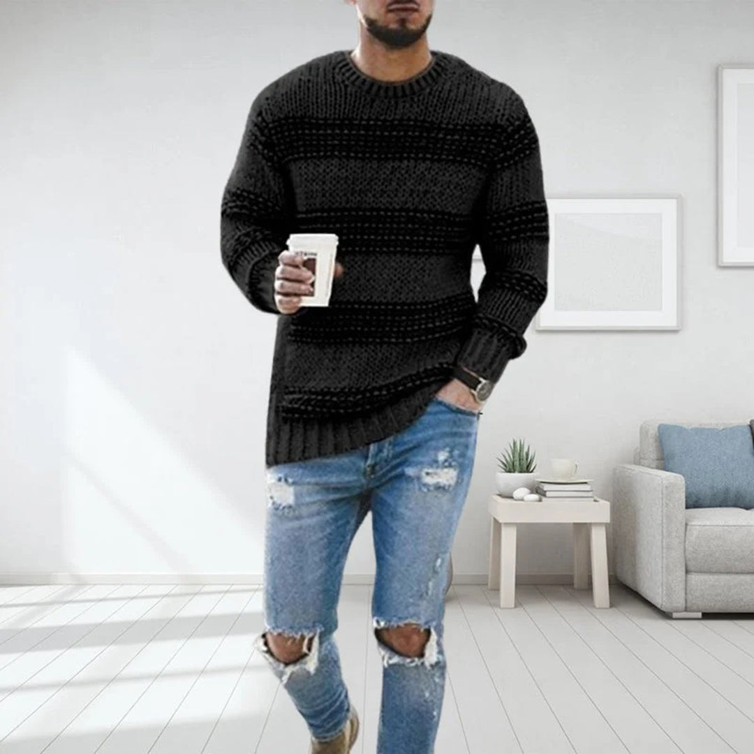 Men's Sweater Classic Design Long Sleeve Loose Fit with Soft Fabric