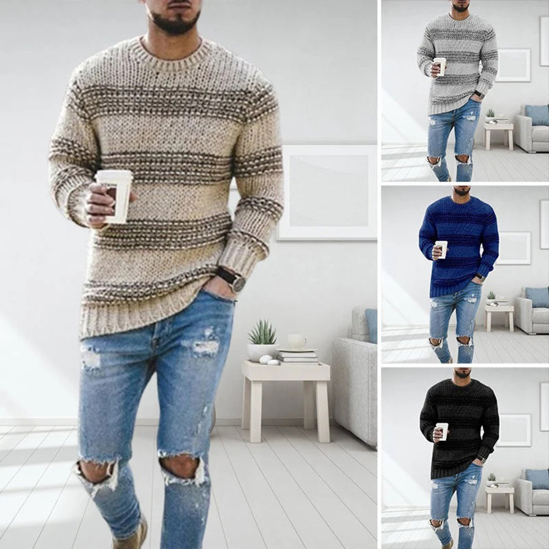 Men's Sweater Classic Design Long Sleeve Loose Fit with Soft Fabric