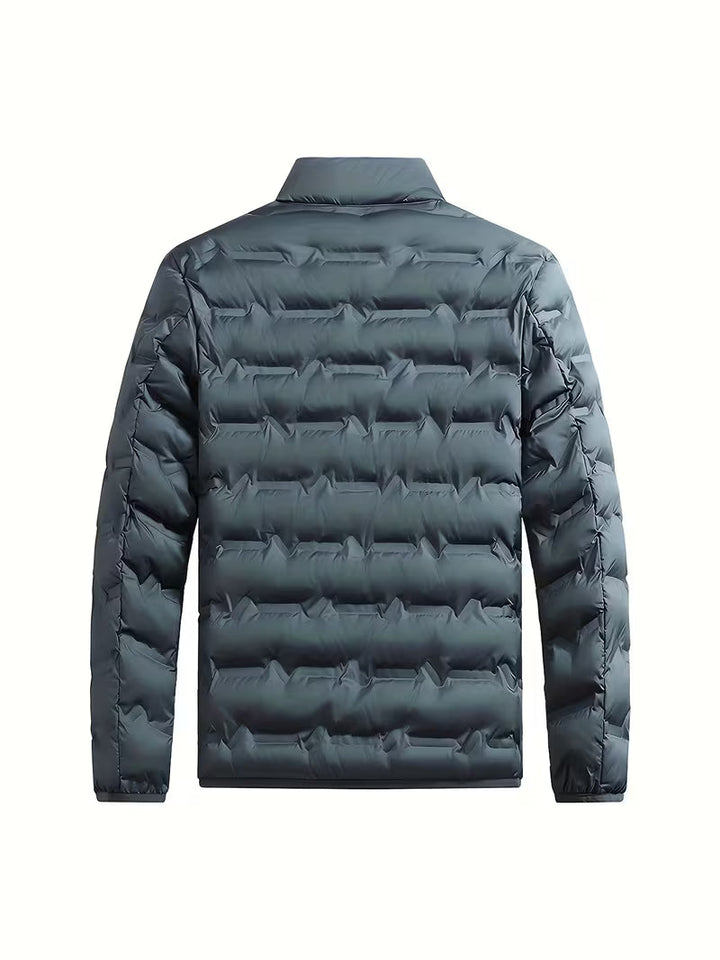 Men's Quilted Jacket Slim Fit Lightly Shape-Stable with Multi-Pocket Design