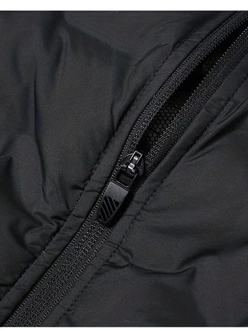 Men's Quilted Jacket Slim Fit Lightly Shape-Stable with Multi-Pocket Design