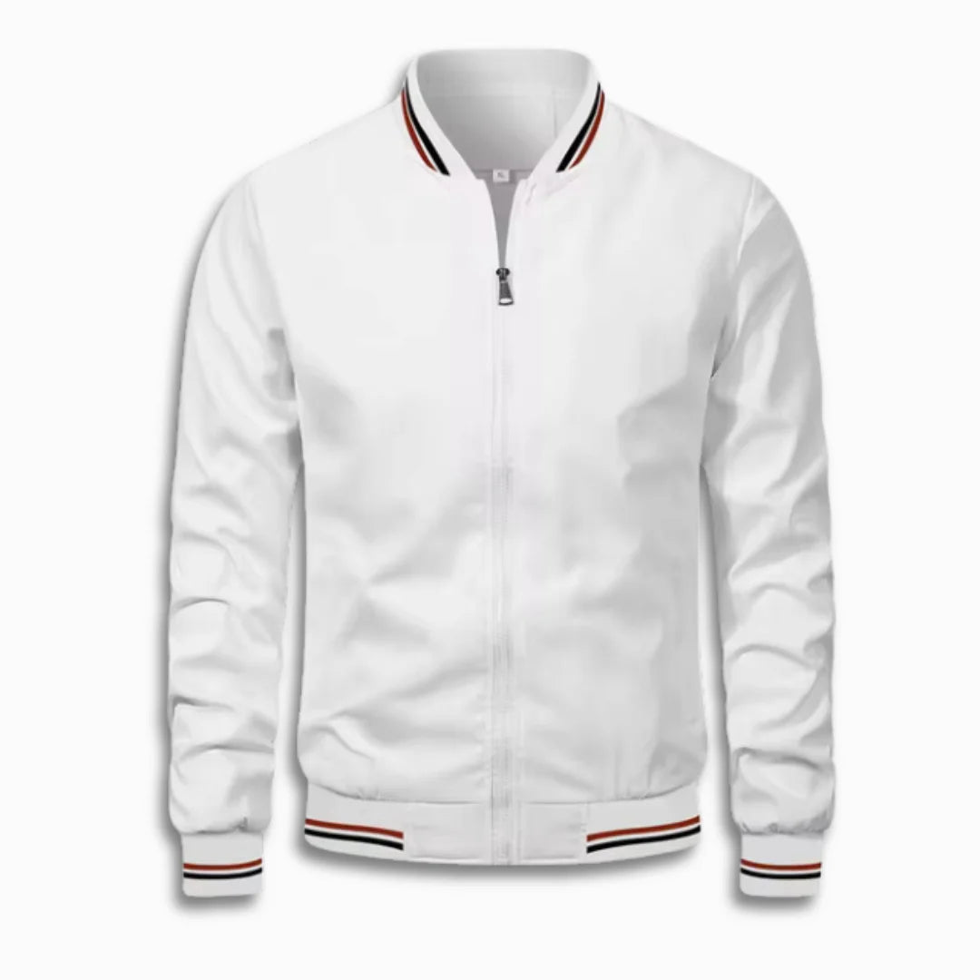 Men's Transitional Jacket Long Sleeve Stand-Up Collar Water-Repellent with Cuffs