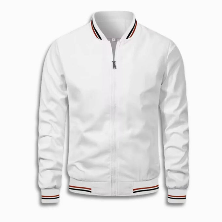 Men's Transitional Jacket Long Sleeve Stand-Up Collar Water-Repellent with Cuffs